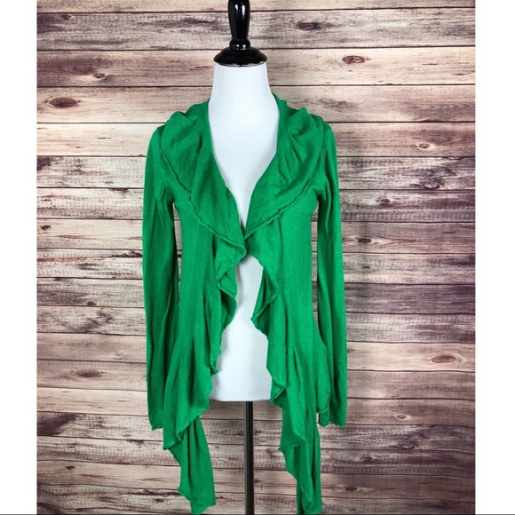 Anthropologie Sweaters - Line The Label • Green Draped Cardigan Sweater
